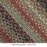 homespice decor jute braided gingerbread brown rug