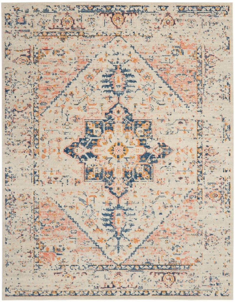 nourison tranquil tra06 ivory multicolor rug