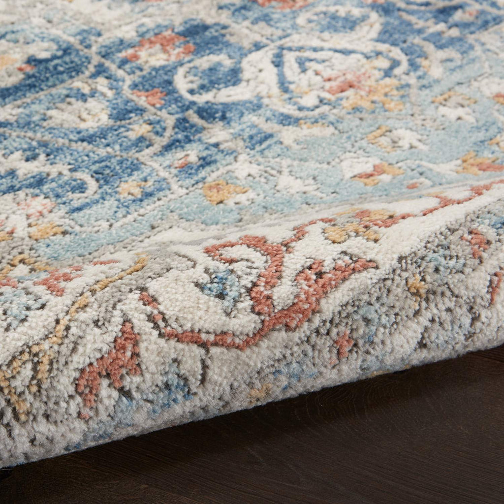 nourison quarry qua11 ivory blue rug
