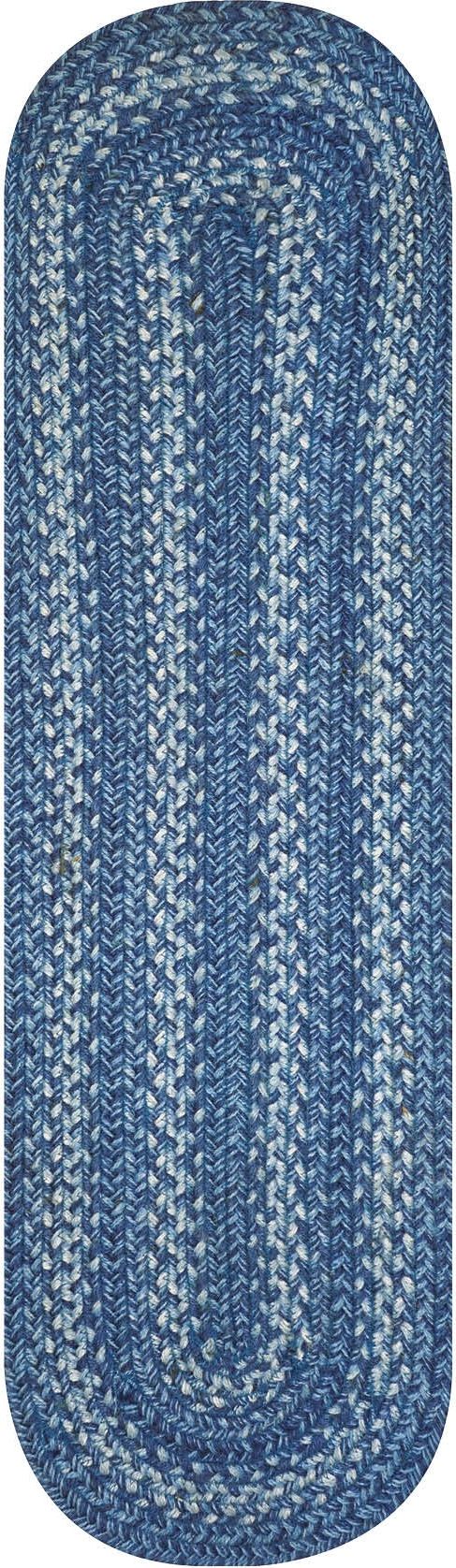 homespice decor jute braided denim blue rug