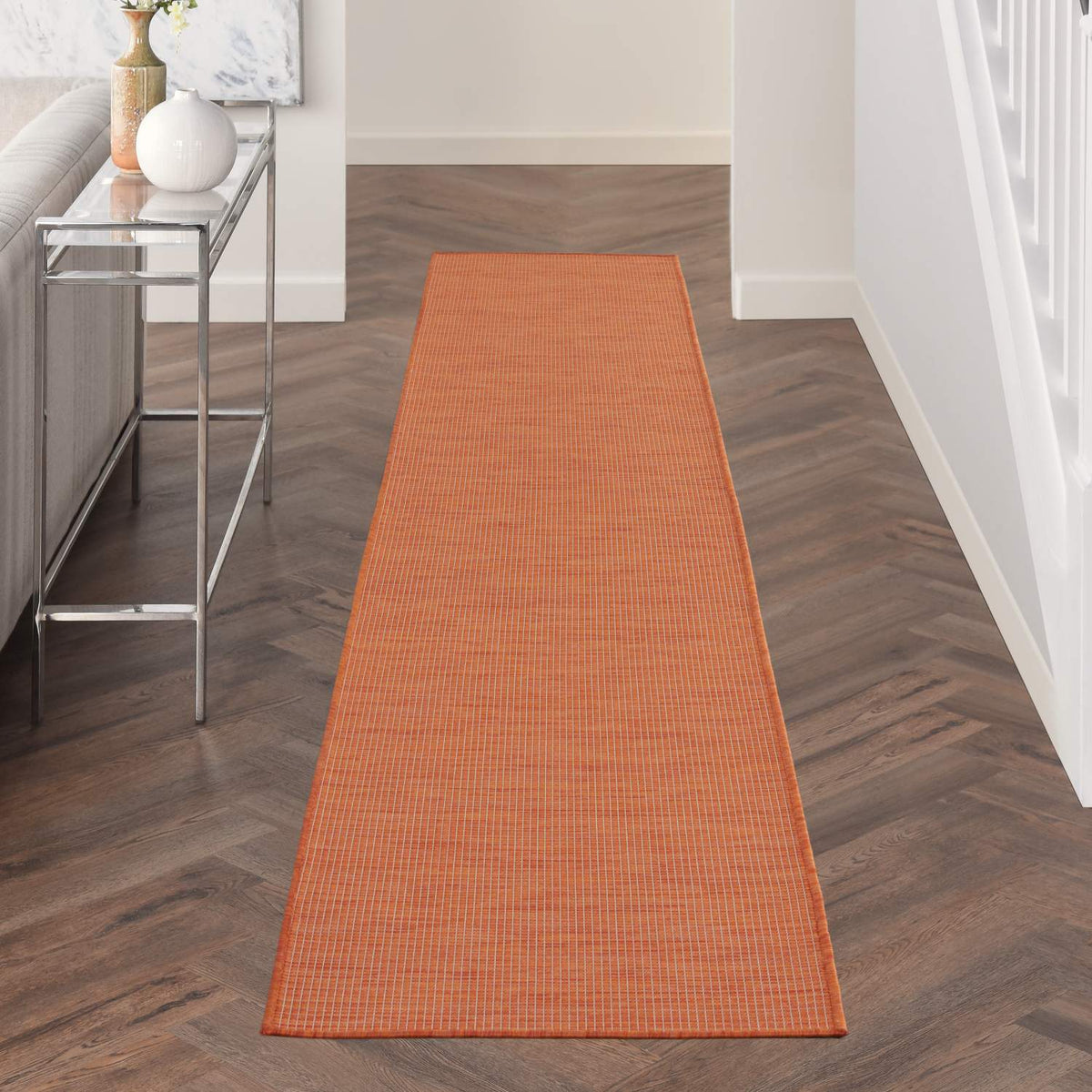 nourison positano pos01 terracotta rug