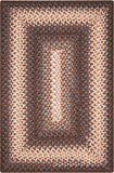 homespice decor ultra durable braided driftwood chocolate rug