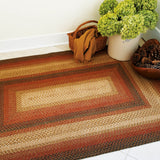 homespice decor jute braided russett beige rug