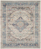 nourison vintage kashan vka07 ivory blue rug
