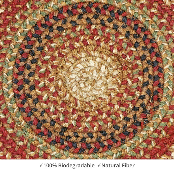 homespice decor jute braided gingerbread brown rug