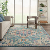 nourison passion psn25 ivory light blue rug