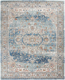 nourison quarry qua11 ivory blue rug