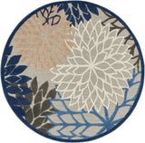 nourison aloha alh05 blue multicolor rug