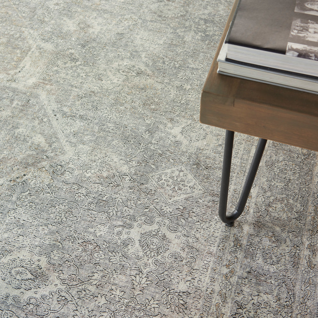 nourison starry nights stn03 silver cream rug