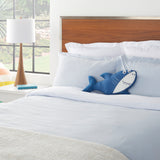 nourison plush cr931 blue pillow