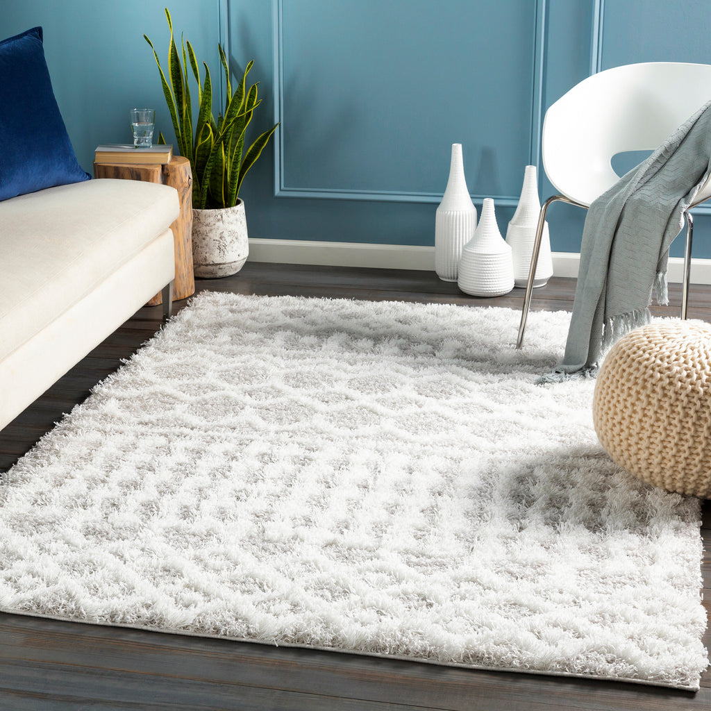 surya urban shag usg 2310 white rug