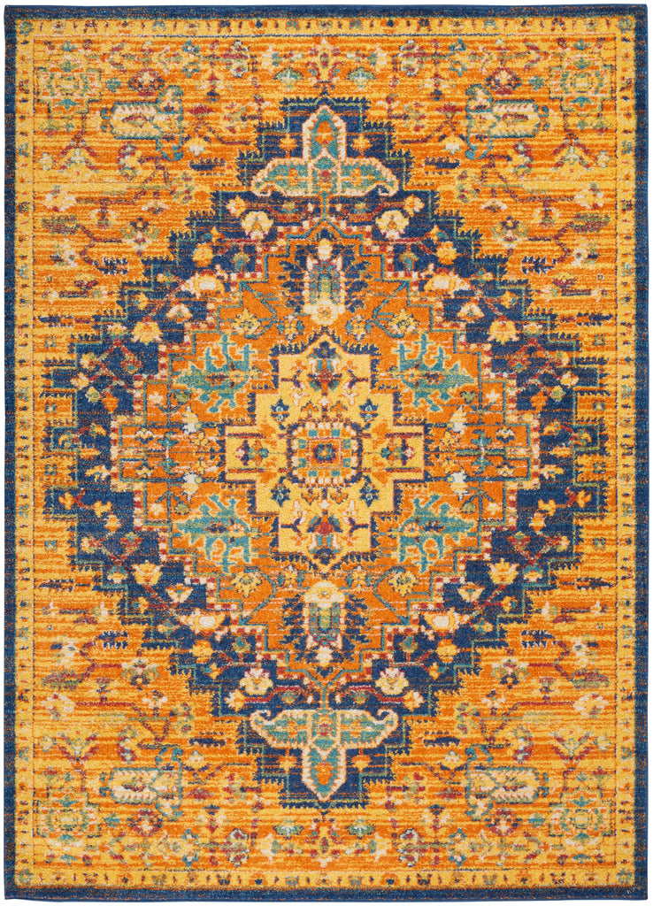 nourison allur alr04 orange multicolor rug