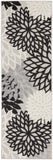 nourison aloha alh05 black white rug