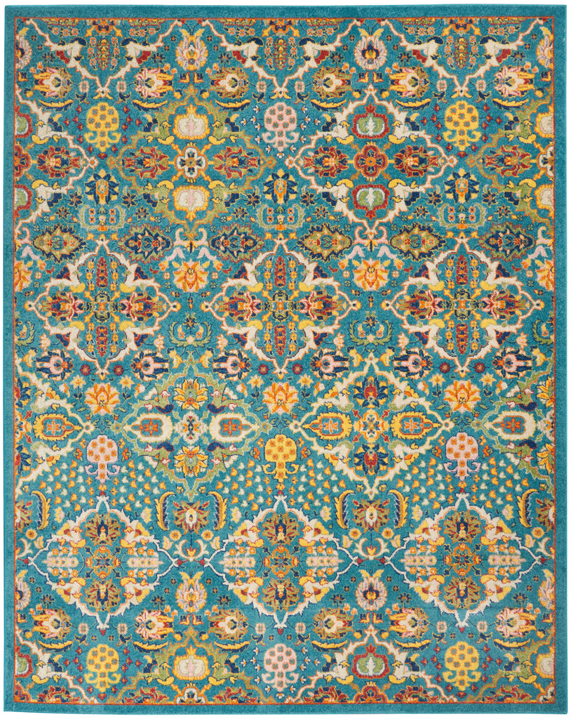 nourison allur alr03 turquoise ivory rug
