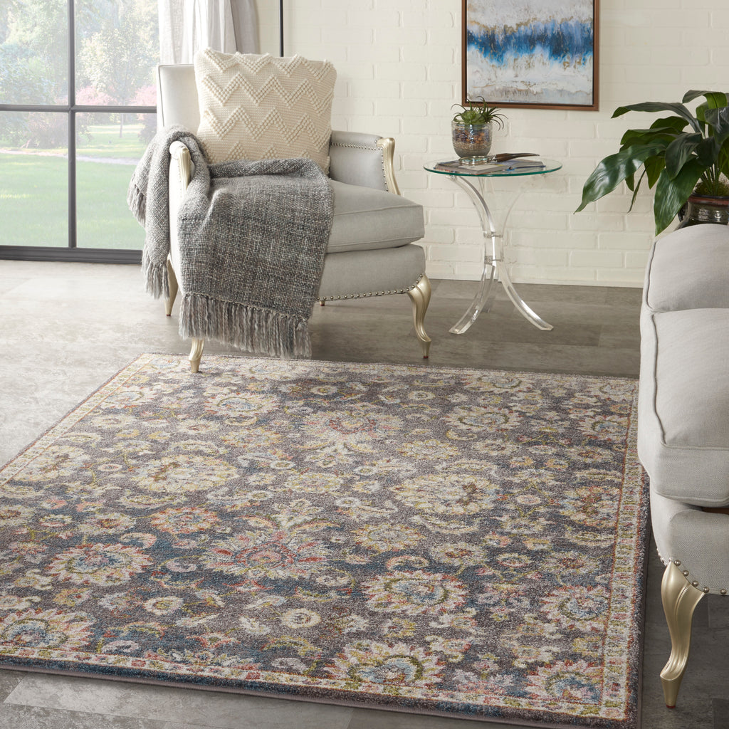 nourison soraya sor02 charcoal multi rug