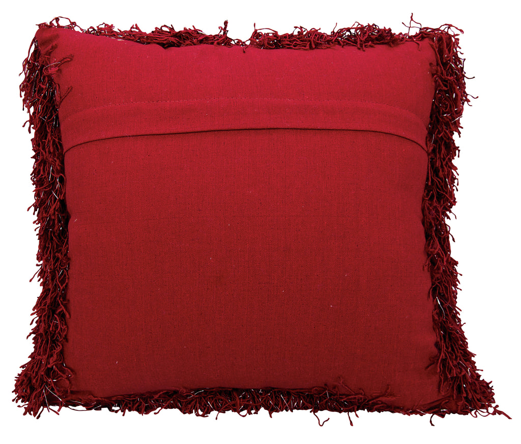 nourison shag tr223 red pillow
