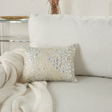 nourison luminescence z5000 silver pillow