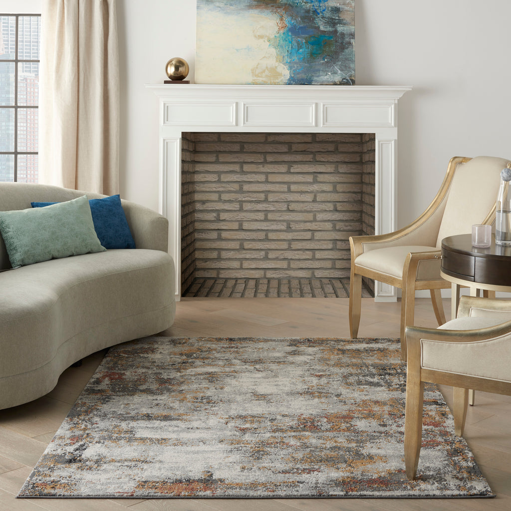 nourison tangra tnr03 grey multi rug