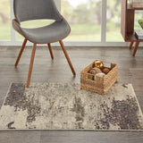nourison celestial ces02 ivory grey rug