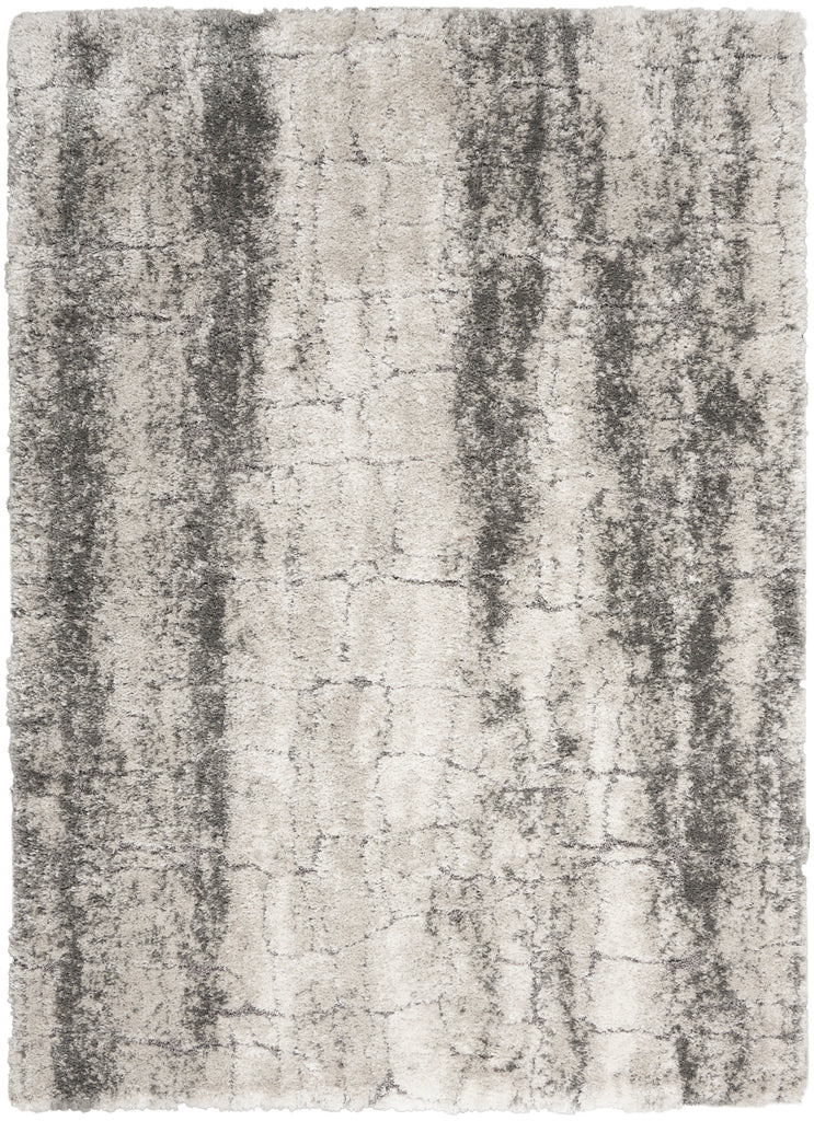 nourison dreamy shag drs01 ivory charcoal rug