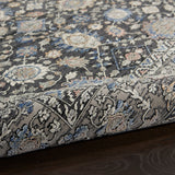 nourison silken allure stn11 grey blue rug