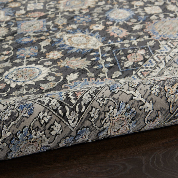 nourison silken allure stn11 grey blue rug