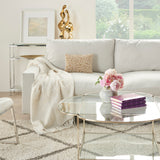 nourison luminescence z2001 ivory gold pillow