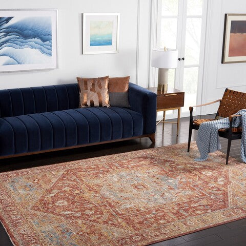 safavieh clearance valencia val568p rust rug