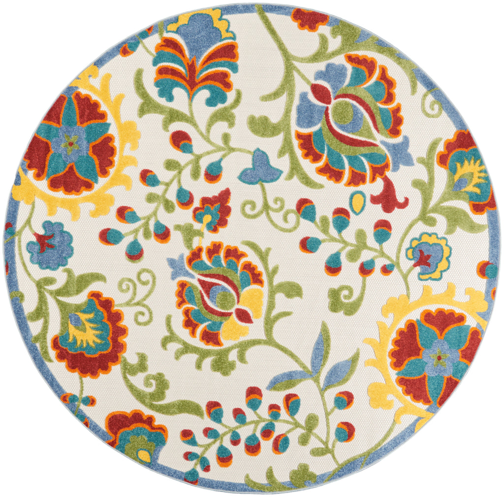 nourison aloha alh17 ivory multi rug
