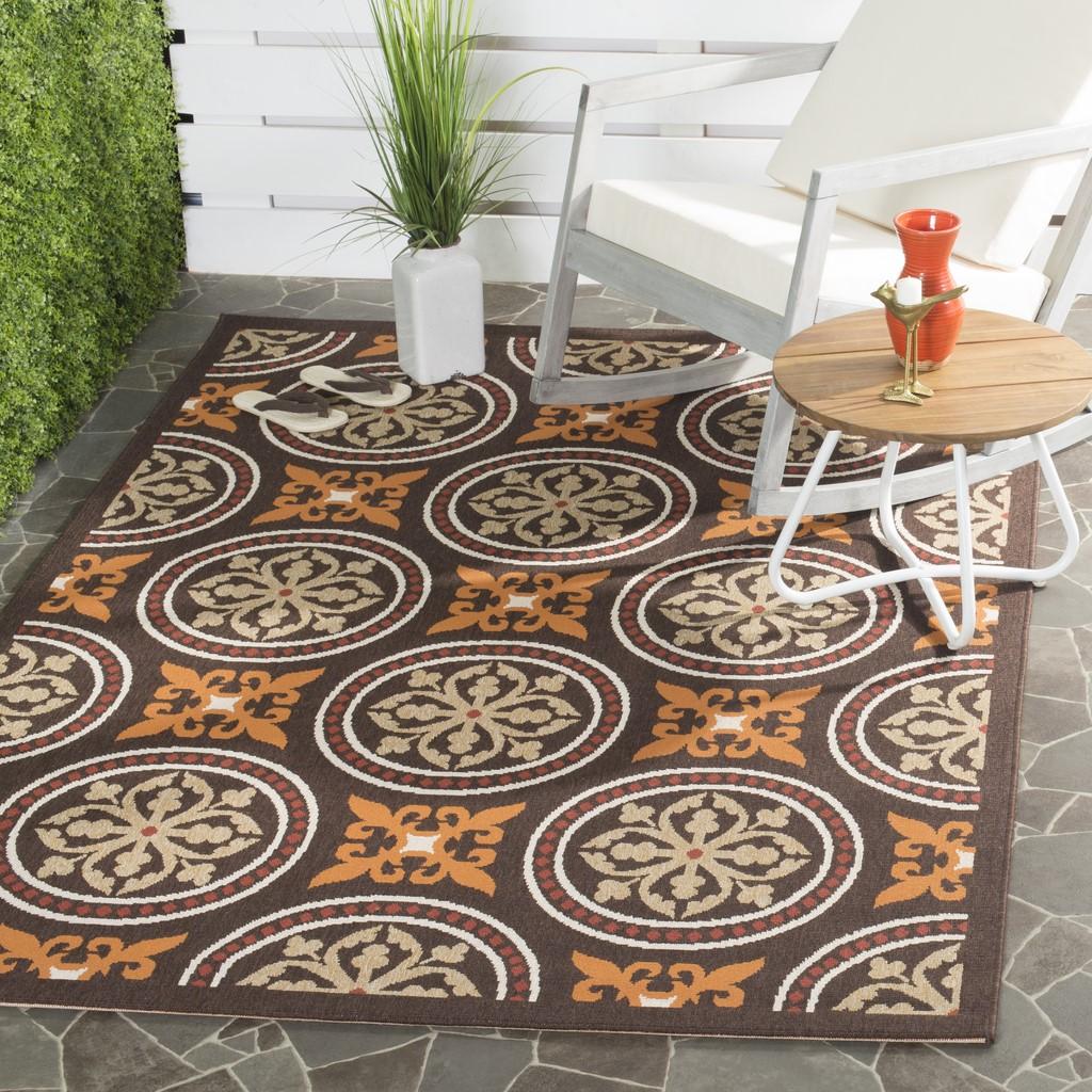 safavieh clearance veranda ver030 0325 chocolate rug