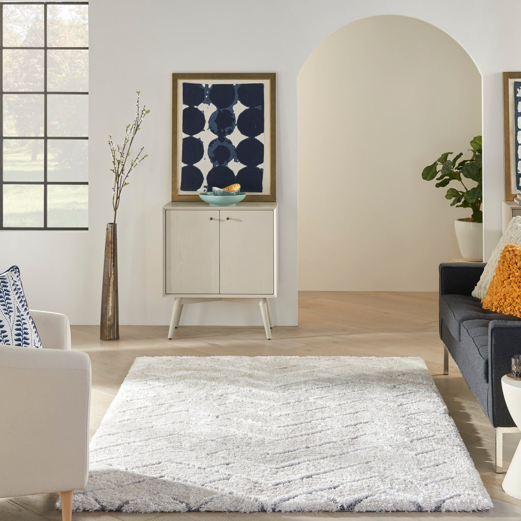 nourison dreamy shag drs03 ivory grey rug
