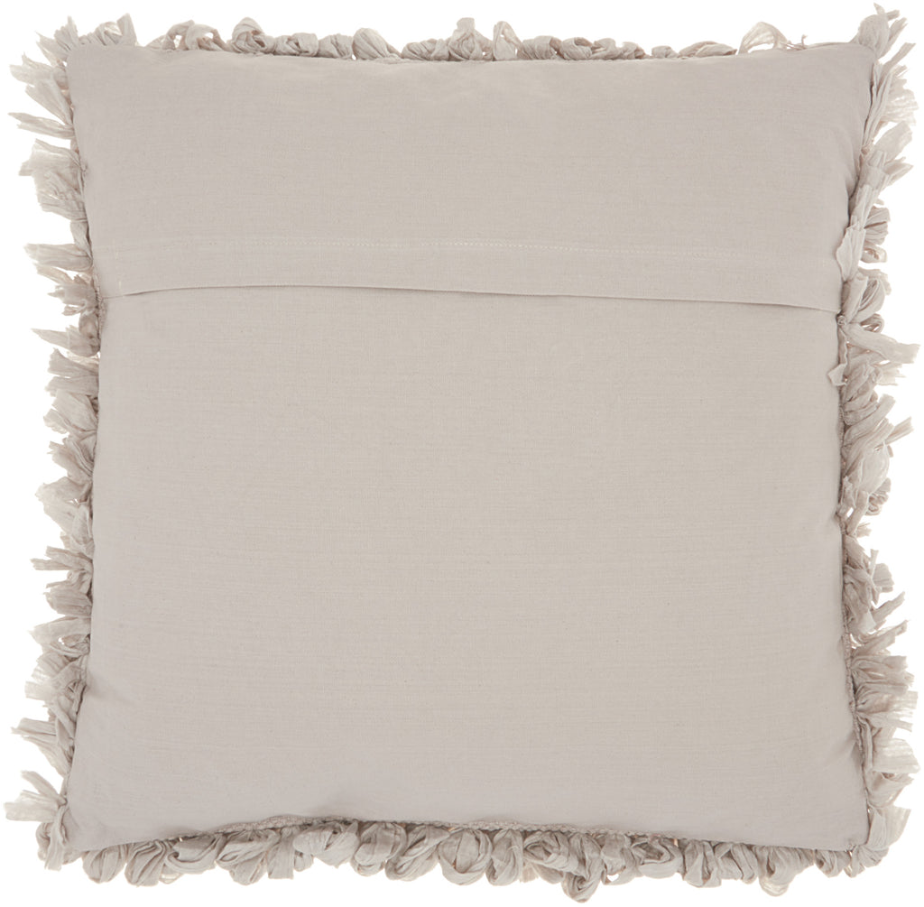 nourison shag dl658 grey pillow