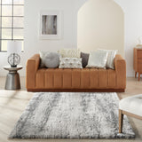 nourison dreamy shag drs01 ivory charcoal rug