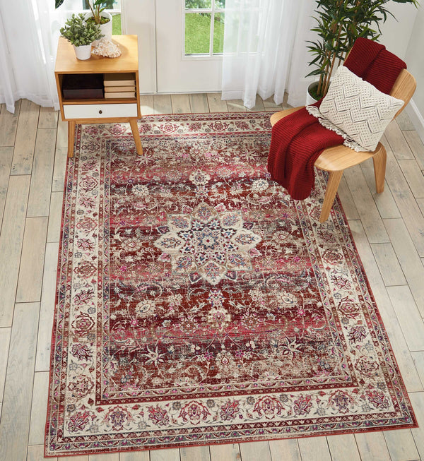 Nourison Sale Vintage Kashan VKA01 Red Rug