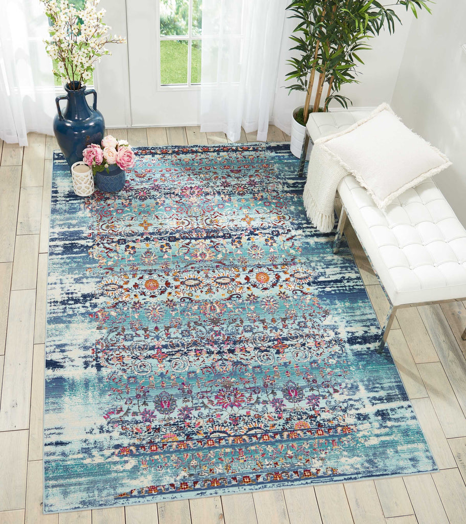 Nourison Sale Vintage Kashan VKA02 Blue Rug