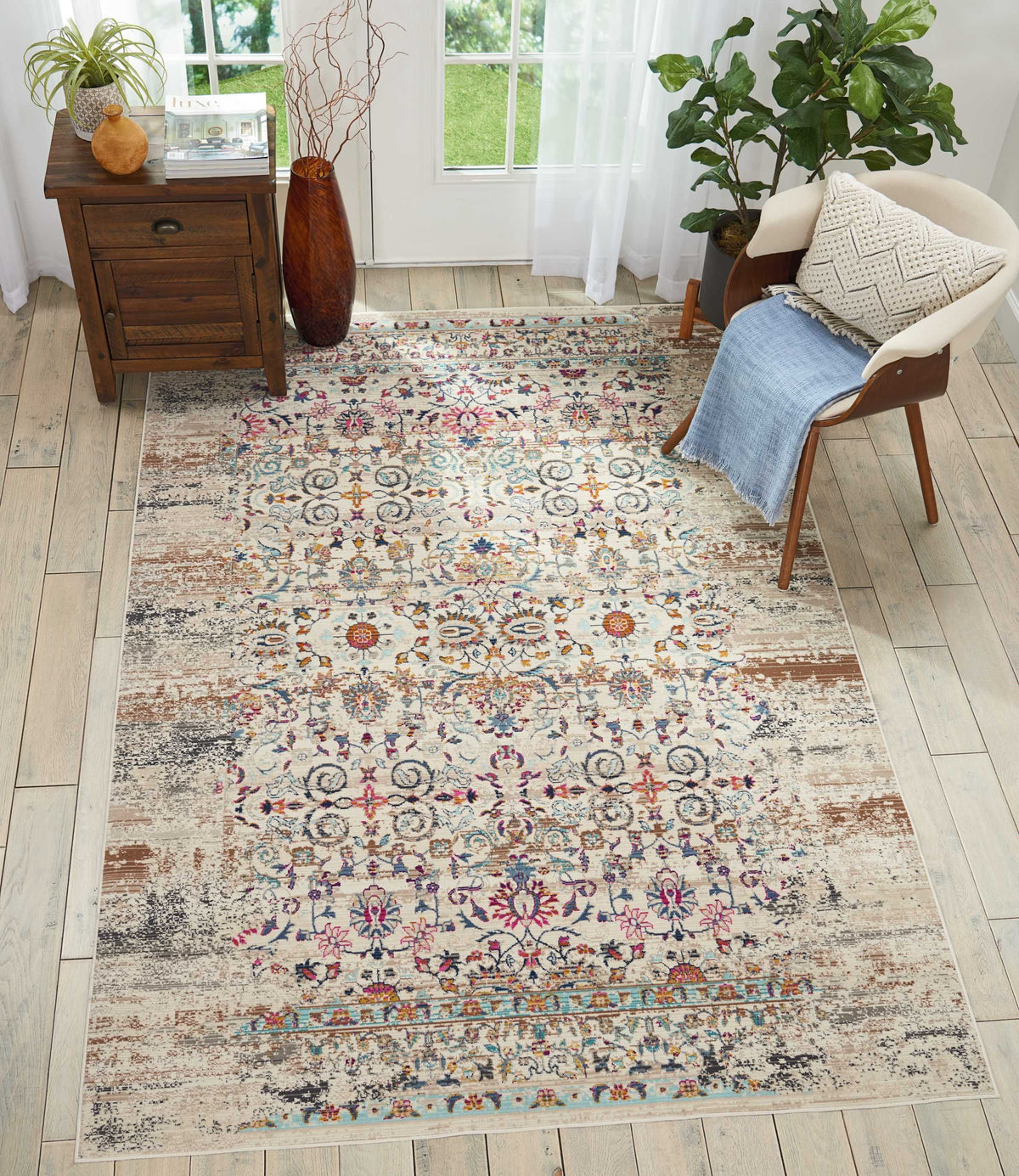 Nourison Sale Vintage Kashan VKA02 Ivory Rug