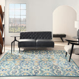 nourison allur alr05 blue multicolor rug