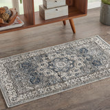nourison quarry qua07 grey ivory rug