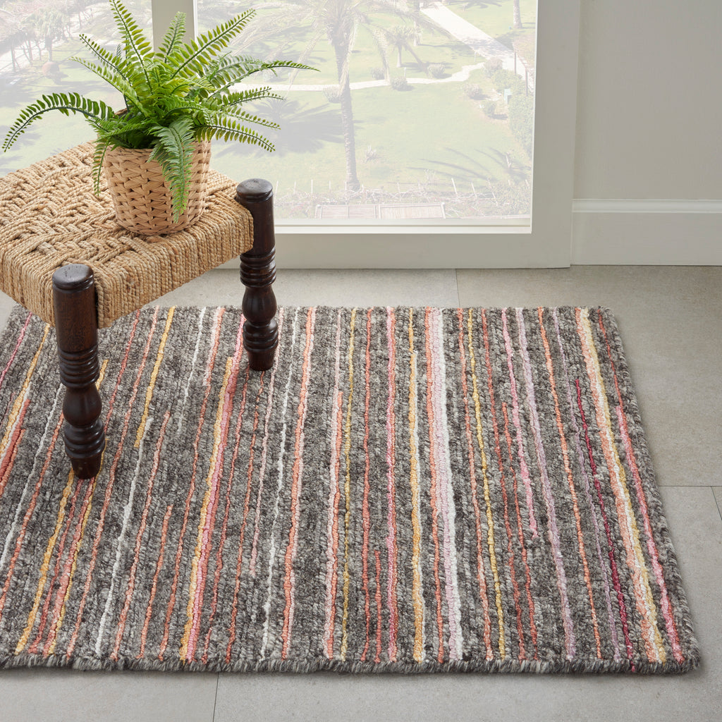 nourison plateau pae01 grey flame rug