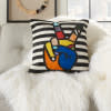 nourison natural leather hide s3219 multicolor pillow