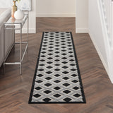 nourison aloha alh26 black white rug