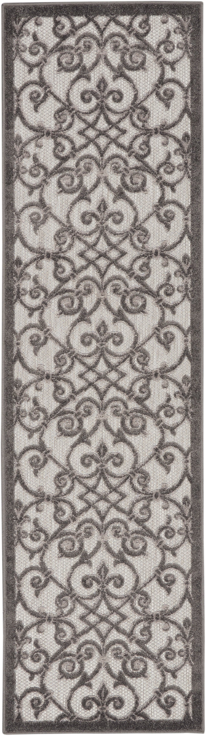 nourison aloha alh21 grey charcoal rug
