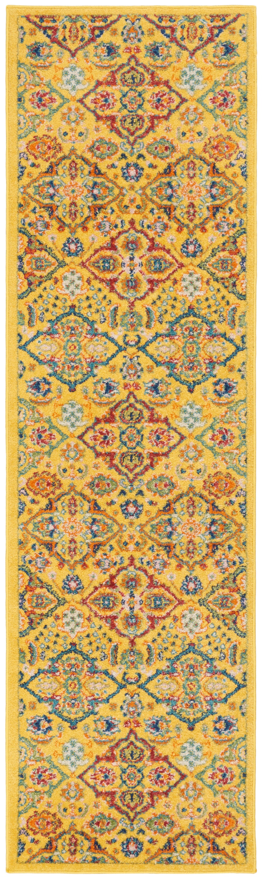nourison allur alr03 yellow multicolor rug