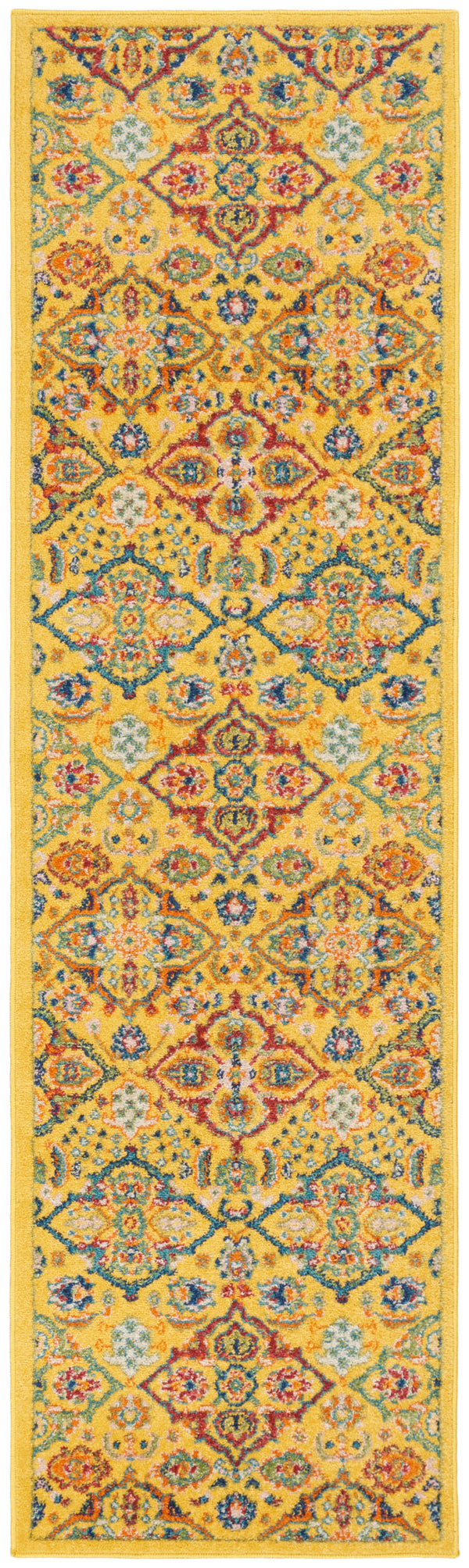 nourison allur alr03 yellow multicolor rug