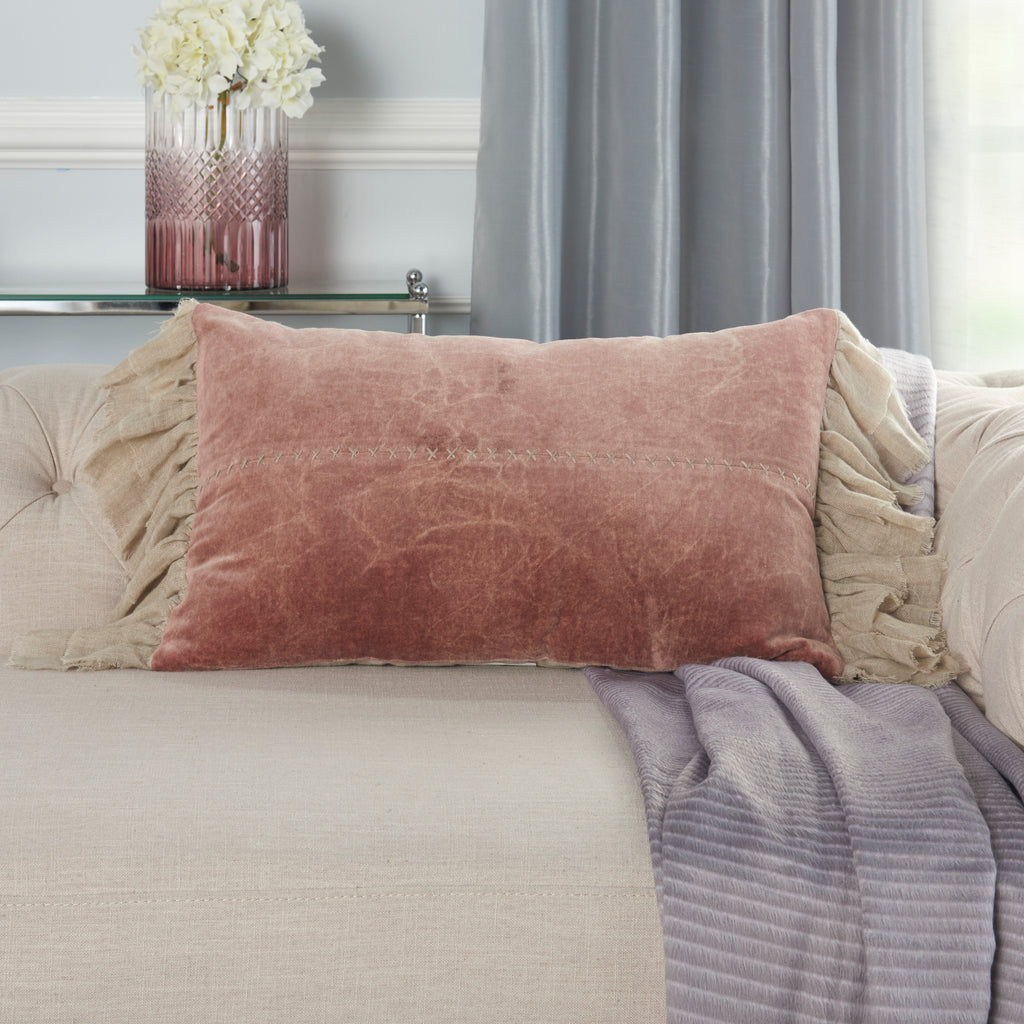 nourison sofia ge903 blush pillow
