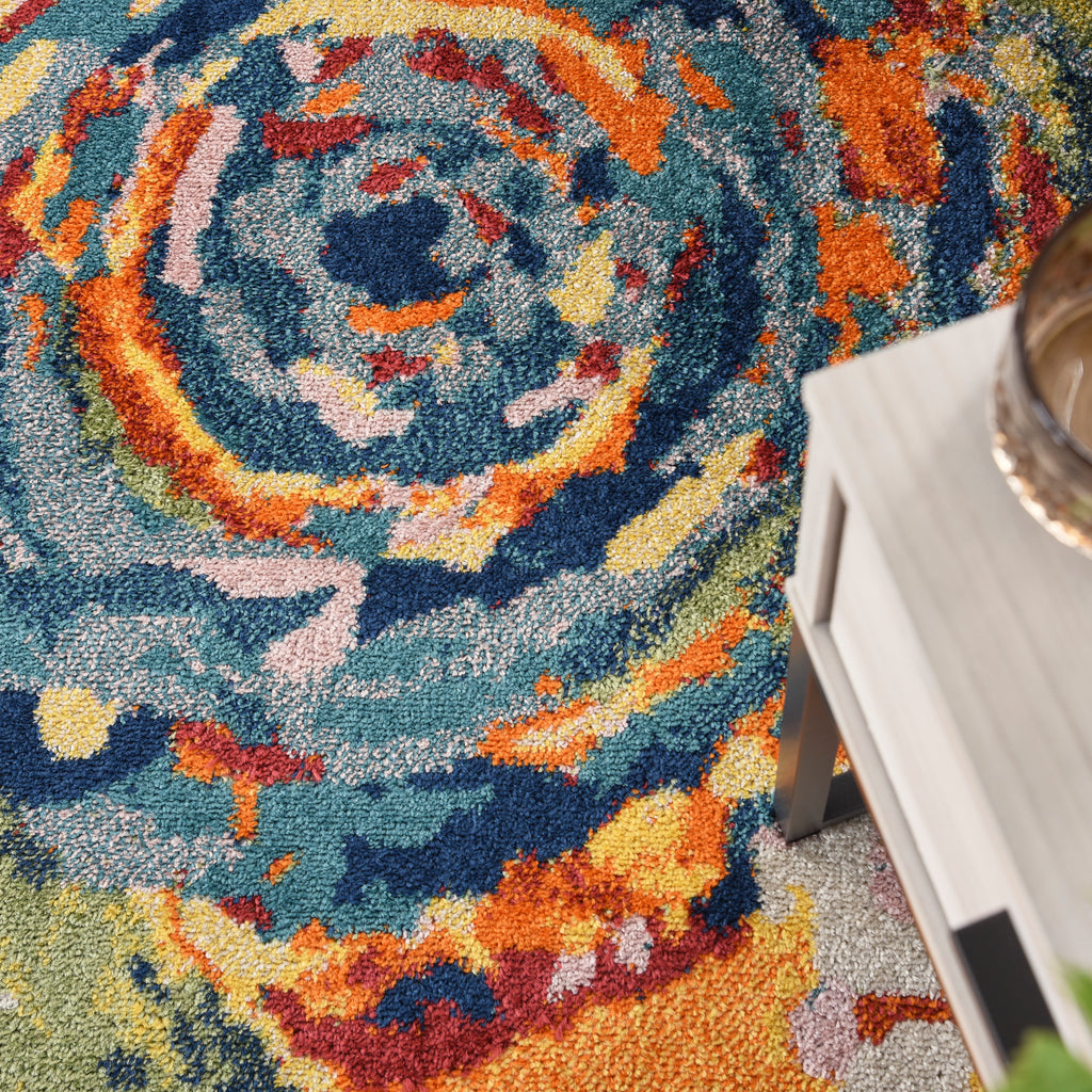 nourison allur alr07 ivory multicolor rug