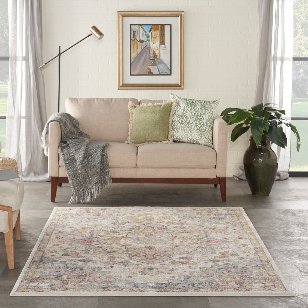 nourison soraya sor04 ivory multi rug