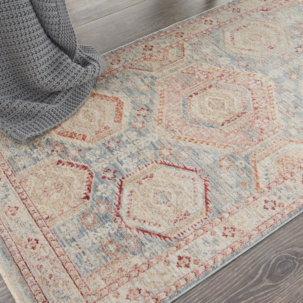 nourison homestead hms01 light blue multi rug