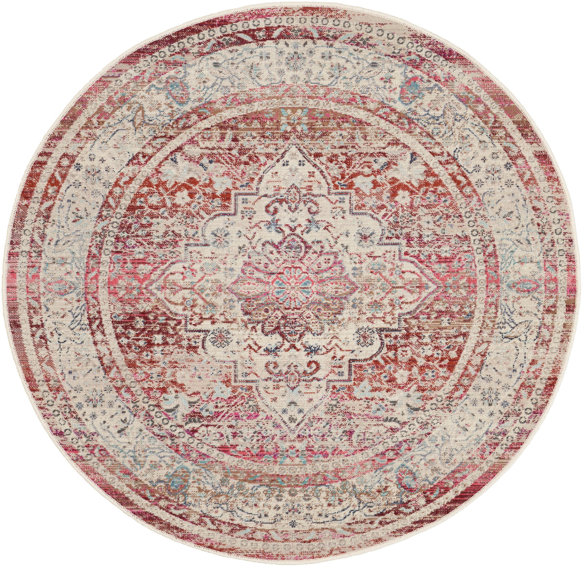 nourison vintage kashan vka07 red ivory rug