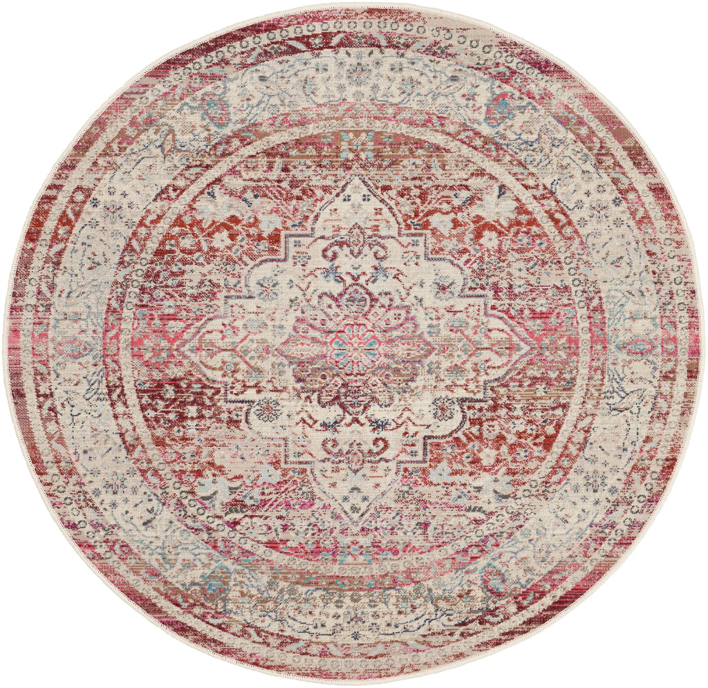nourison vintage kashan vka07 red ivory rug
